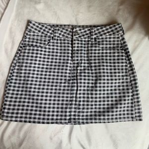 Gingham denim skirt from Pacsun
